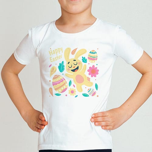 Tricou personalizat pentru copii cu ilustratie de Paște, 01