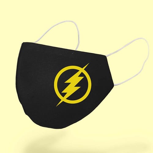 Masca textila Personalizata cu simbolul lui Flash, 02