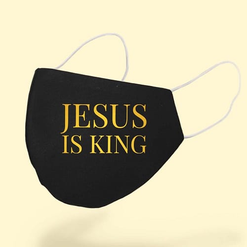 Masca textila personalizata, JESUS IS KING, 02