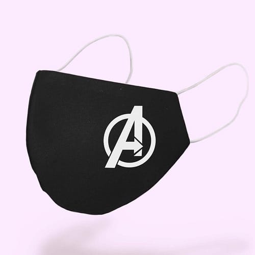 Masca textila personalizata cu emblema Avengers, 02