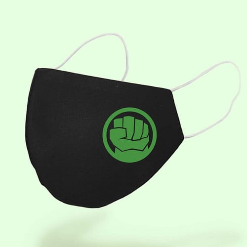 Masca Textila Personalizata cu simbolul lui Hulk, 02