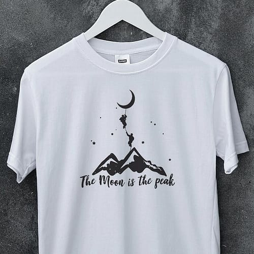 Tricou Personalizat cu ilustratie si text, the moon is the peak, 01